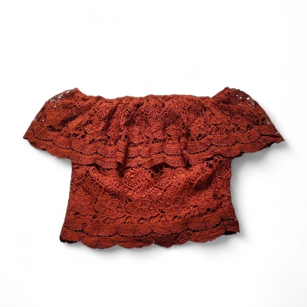 NWT Charlotte Russe Lace Off the Shoulder Top